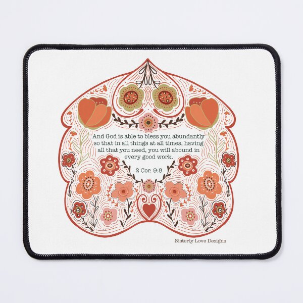 Item preview, 2 Cor 9:8 Bible verse art designed and sold by SisterlyLove.