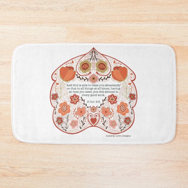 Item preview, 2 Cor 9:8 Bible verse art designed and sold by SisterlyLove.