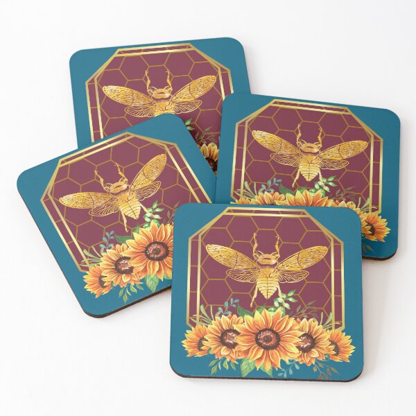 Item preview, Sunflowers and Cicadas designed and sold by MandysArtCorner.