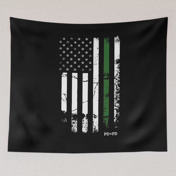 Item preview, Green Line Flag designed and sold by PDFD.