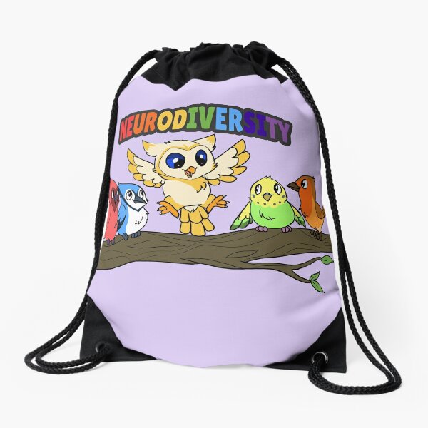 Neurodiversity - Birb Friends Drawstring Bag