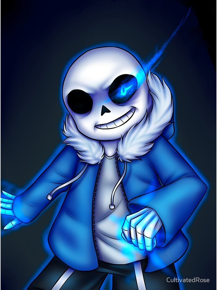 Sans Hard Mode Blue Glow - Fell Sans, HD Png Download - 770x920(#777954) -  PngFind