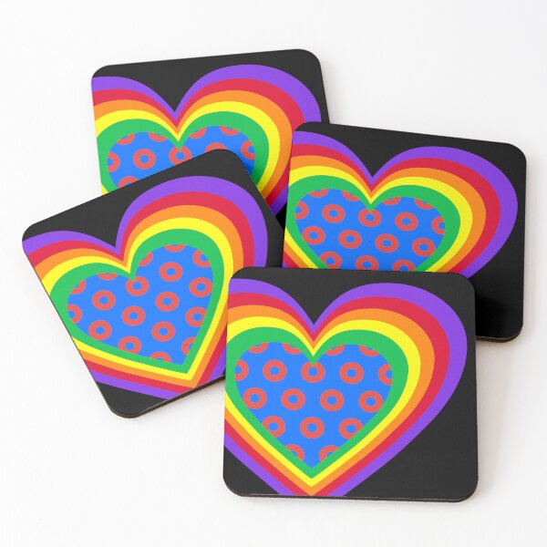 Item preview, Phish Donuts Heart with Pride Rainbow designed and sold by Normandie Rainwater.