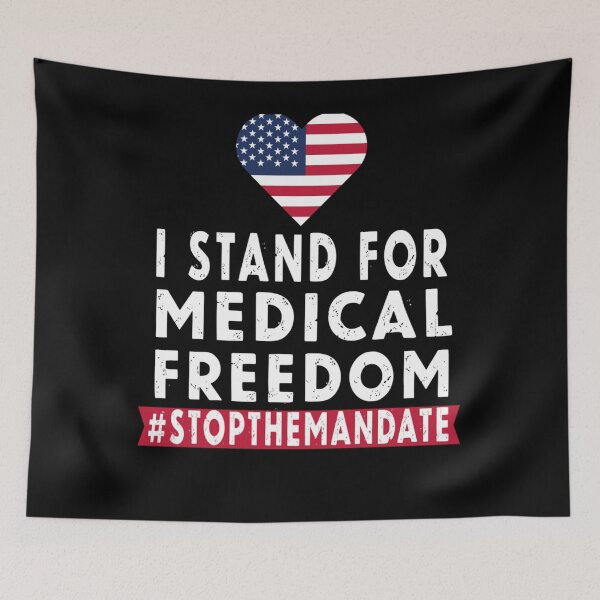 Item preview, I STAND FOR MEDICAL FREEDOM American Flag Heart Love Classic designed and sold by NancyGarner.
