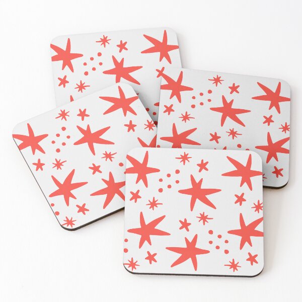 Item preview, Red stars childrens color style designed and sold by artdragongift 15.