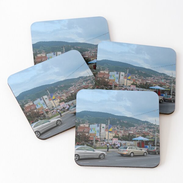 Item preview, A view across Obala Kulina bana to the Bistrick neighbourhood in the evening designed and sold by SnapTPhotograph.