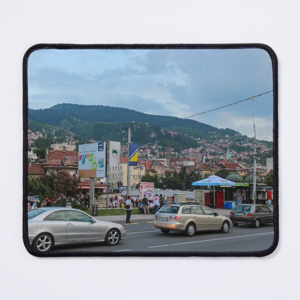 Item preview, A view across Obala Kulina bana to the Bistrick neighbourhood in the evening designed and sold by SnapTPhotograph.
