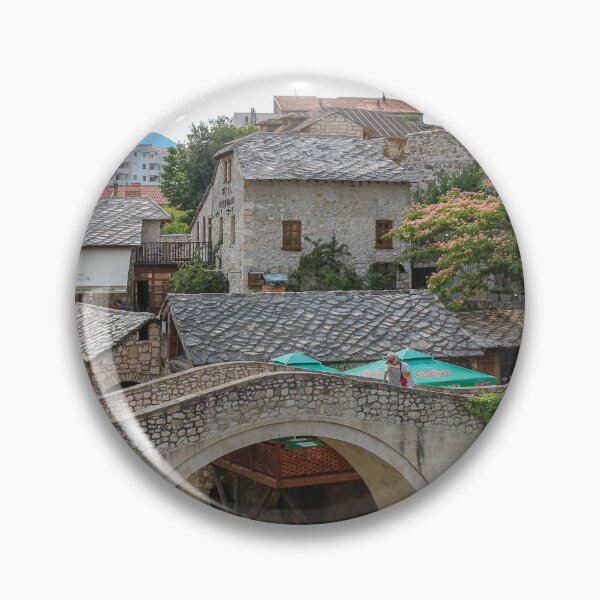 Item preview, The Crooked Bridge in Mostar over the Radobolja River, Bosnia and Herzegovina designed and sold by SnapTPhotograph.
