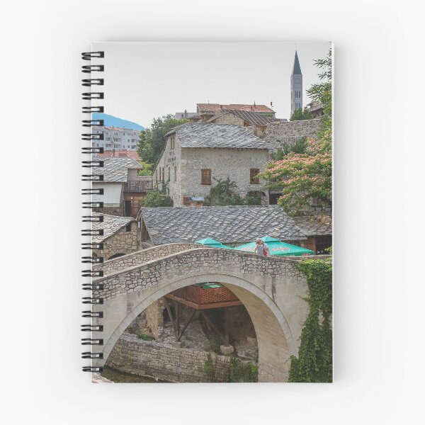 Item preview, The Crooked Bridge in Mostar over the Radobolja River, Bosnia and Herzegovina designed and sold by SnapTPhotograph.