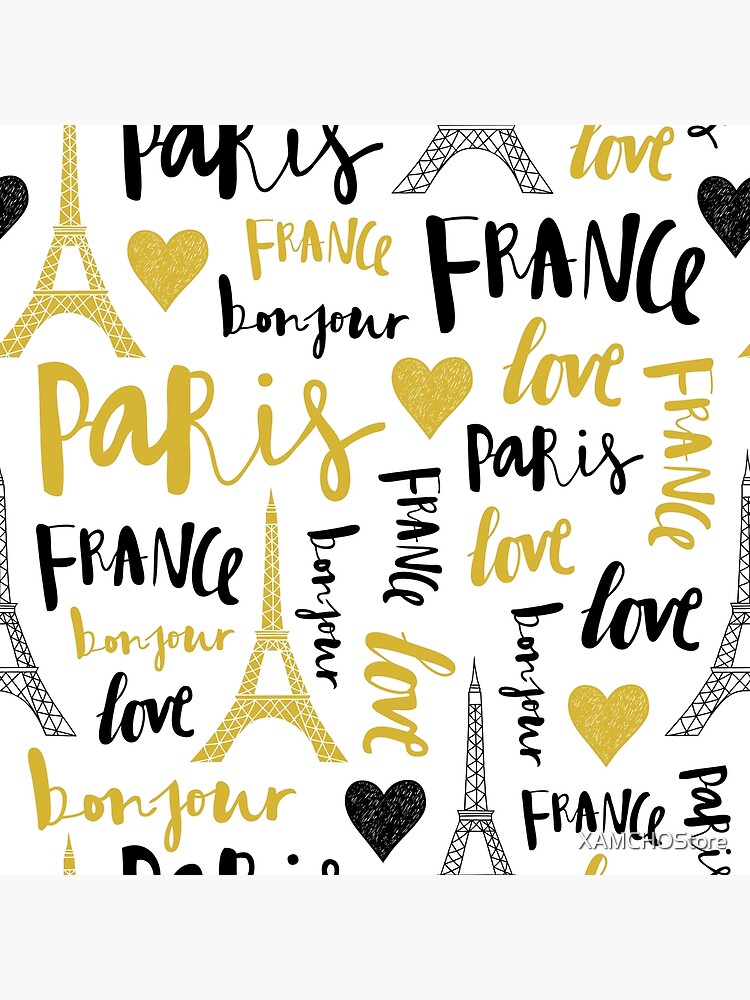 Discover France paris bonjour love design Premium Matte Vertical Poster
