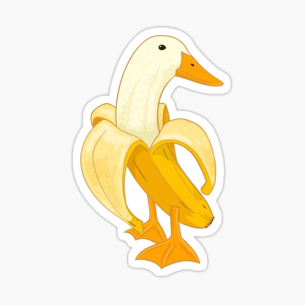 Funny Banana duck Sticker