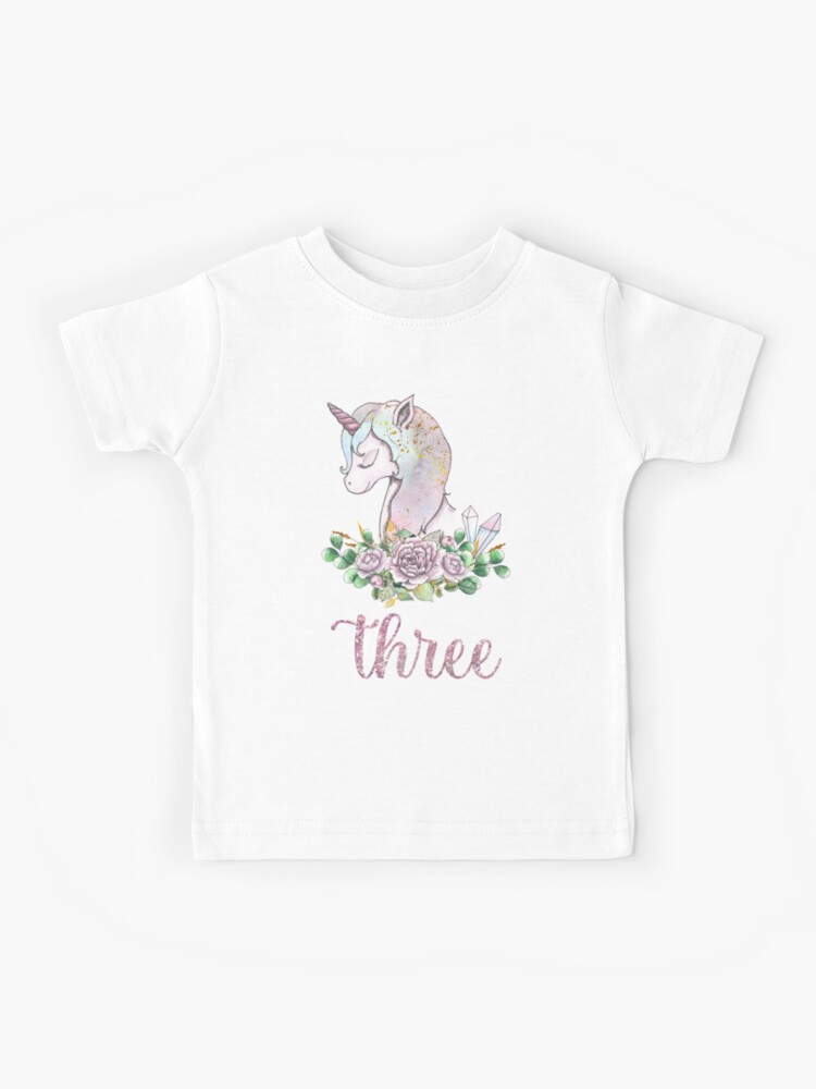 T-Shirt enfant fille Licorne été blanc