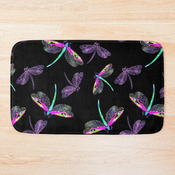 Item preview, Purple Dragonflies On Black designed and sold by SweetThreads79.