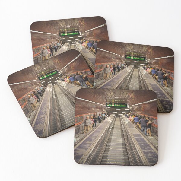 Item preview, Ascending the escalators in Budapest's old underground metro designed and sold by SnapTPhotograph.