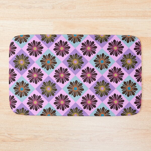 Item preview, Speckled Flowers in Pastel Diamonds Pattern designed and sold by IridescentSea.