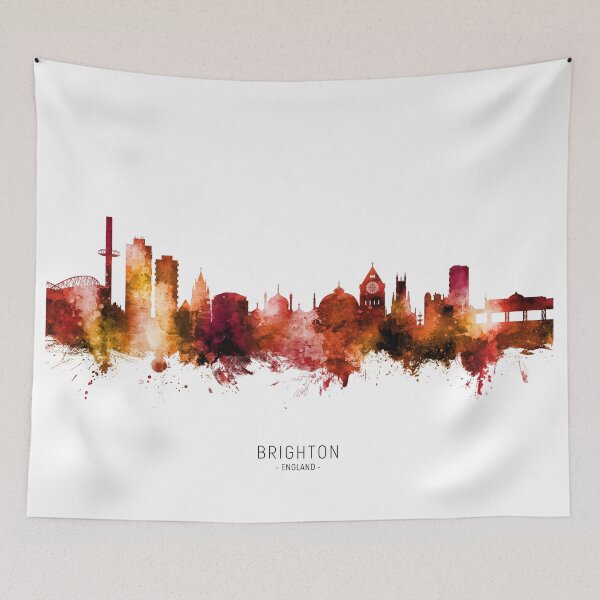 Artikelvorschau, Brighton England Skyline entworfen und verkauft von ArtPrints.
