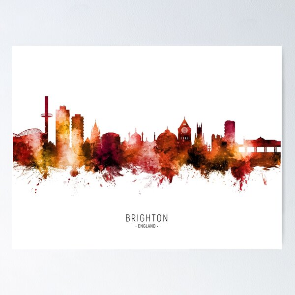 Item preview, Brighton England Skyline designed and sold by ArtPrints.