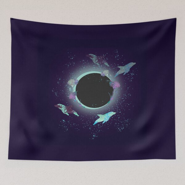 Item preview, Dolphins silhouette in the full moon. designed and sold by ivorry.