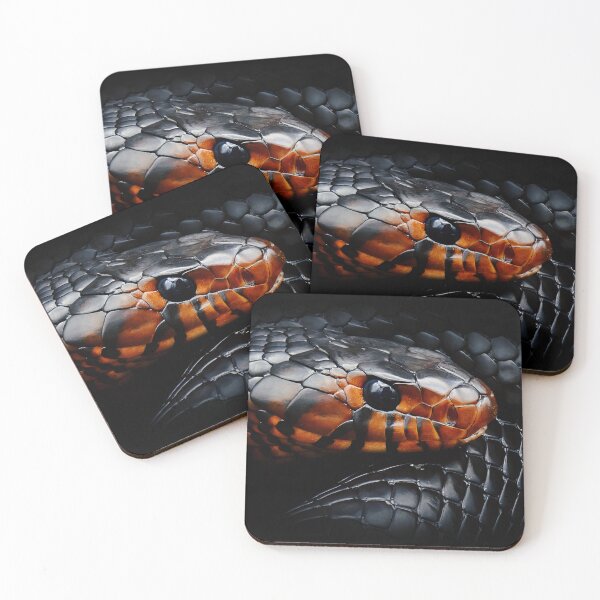 Item preview, Eastern Indigo Snake Portrait Print designed and sold by Creatures of Nightshade.