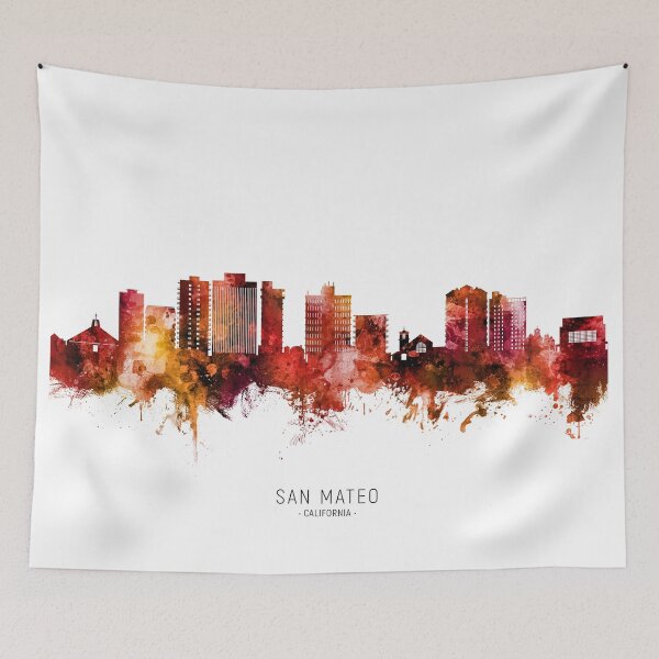 Item preview, San Mateo California Skyline designed and sold by ArtPrints.
