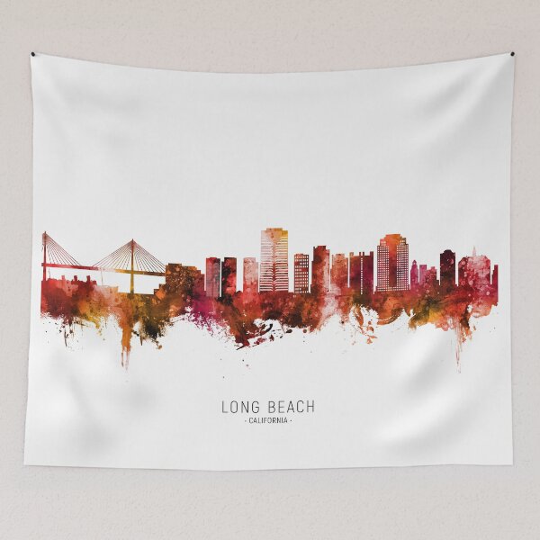 Item preview, Long Beach California Skyline designed and sold by ArtPrints.