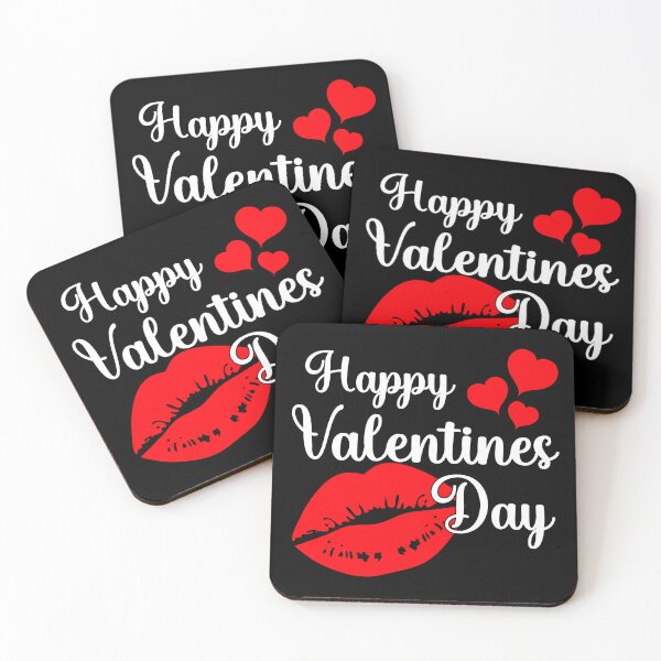 Artikelvorschau, Happy Valentines Day Herzen Kussmund entworfen und verkauft von Galaxy-Corner.