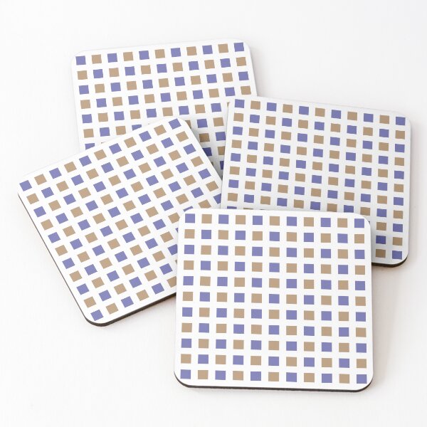 Item preview, Small pin check pattern abstract squares in violet purple and tan designed and sold by by-jwp.