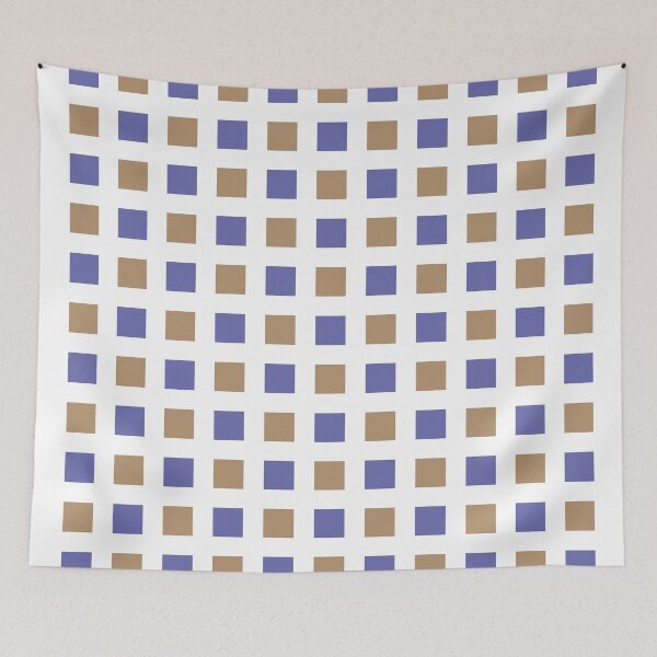 Item preview, Small pin check pattern abstract squares in violet purple and tan designed and sold by by-jwp.