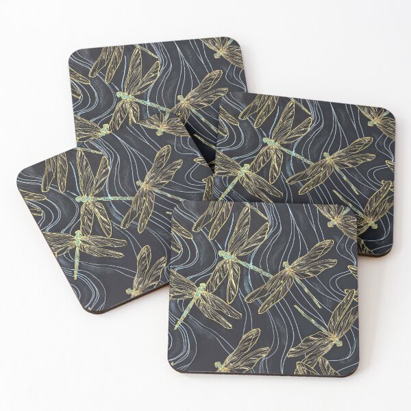 Item preview, Gold Dragonflies Vintage designed and sold by SweetThreads79.