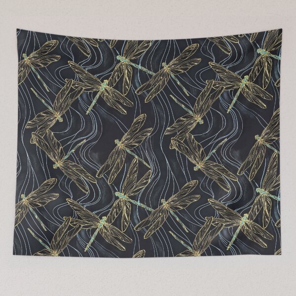 Item preview, Gold Dragonflies Vintage designed and sold by SweetThreads79.