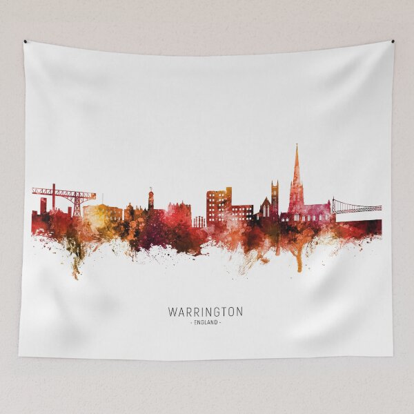Item preview, Warrington England Skyline designed and sold by ArtPrints.