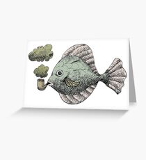 Fish Pipe Greeting Card