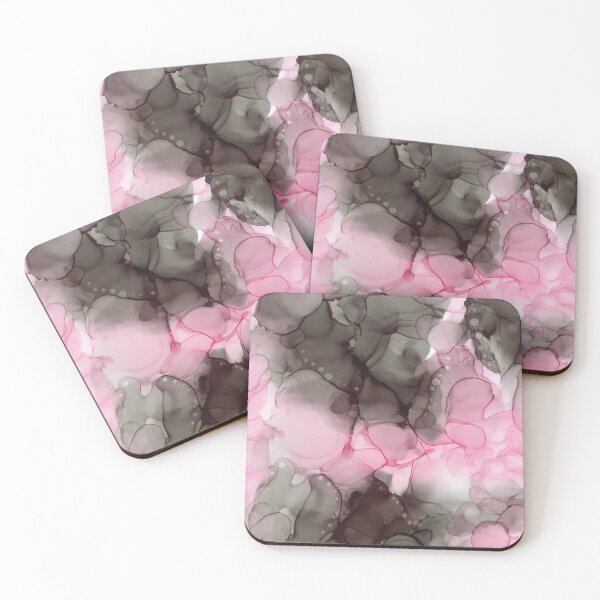 Item preview, Alcohol Inks - Pink and Black designed and sold by artbylisanadine.