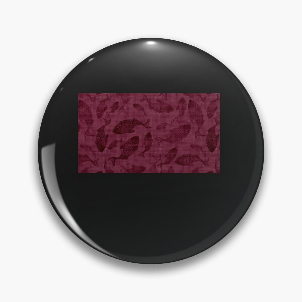 Item preview, Black Koi Pattern on Burgundy Background Sticker designed and sold by KevinKobe.