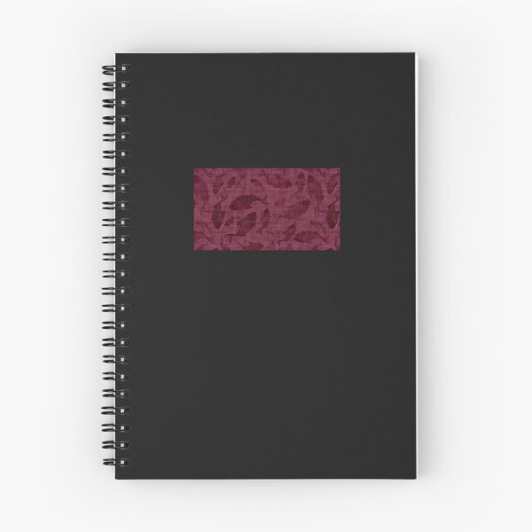 Item preview, Black Koi Pattern on Burgundy Background Sticker designed and sold by KevinKobe.