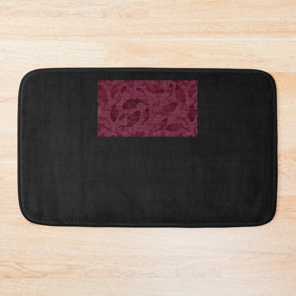 Item preview, Black Koi Pattern on Burgundy Background Sticker designed and sold by KevinKobe.
