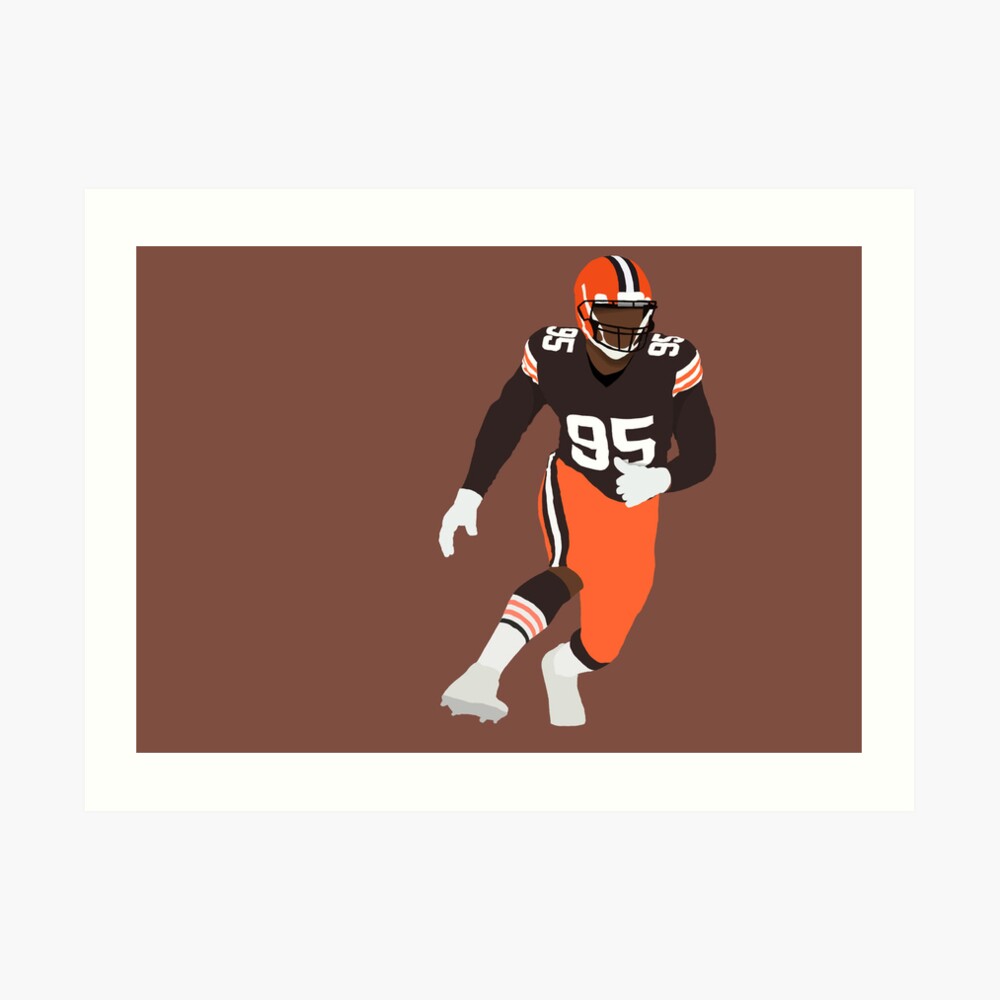 Sports Collectibles Myles Garrett Autographed/Signed Cleveland Framed  Custom Brown Jersey Jerseys