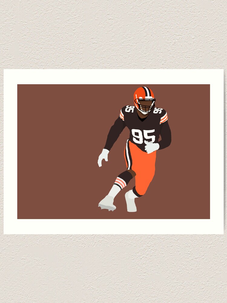 Myles Garrett Cleveland Browns 16 x 20 Photo Print - Designed & Signed by  Artist Brian Konnick - Limited Edition 25