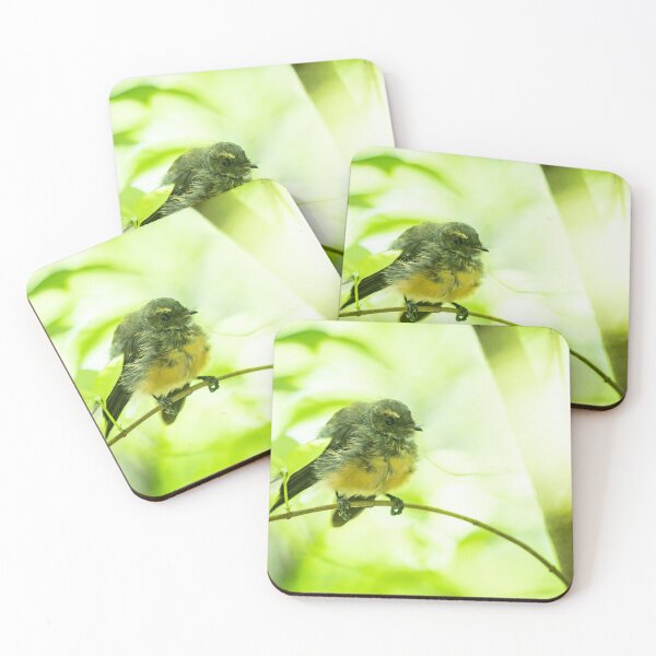 Item preview, New Zealand fantail in tree with defocussed leaves and branches. designed and sold by Brian Scantlebury.