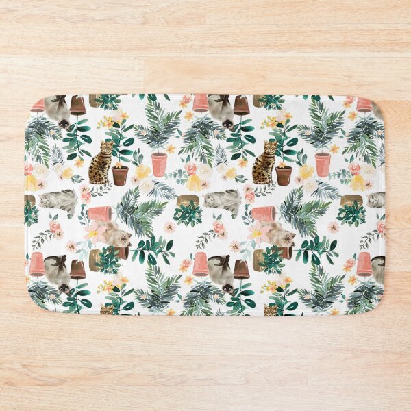 Item preview, Cat Floral Plant designed and sold by MobertsonArt.