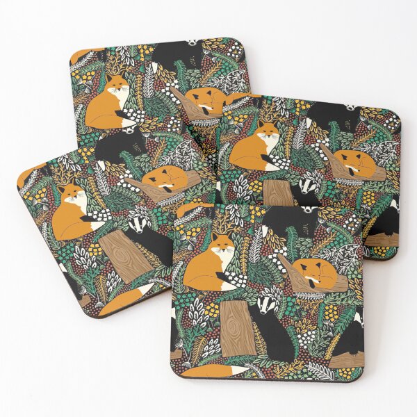 Item preview, Foxes And Raccoons Forest Animals designed and sold by MobertsonArt.
