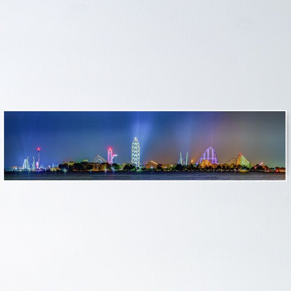 Item preview, Cedar Point Amusement Park Skyline Panoramic Photo 2018 designed and sold by DaveFilm.