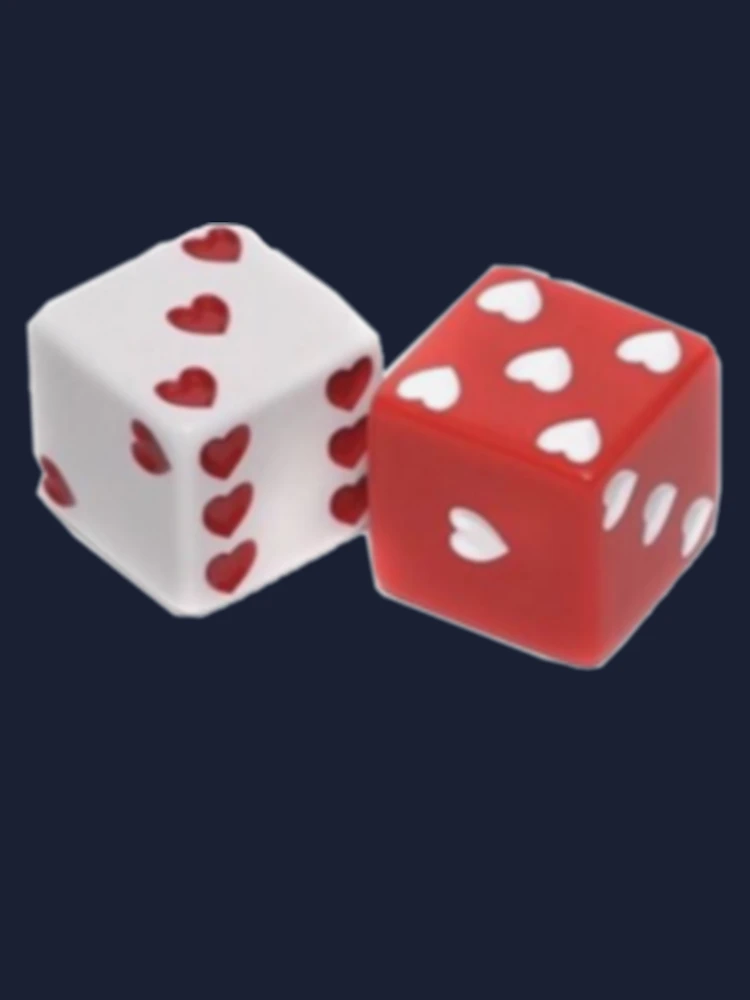 cute aesthetic coquette soft girl red heart lovecore dice Spiral