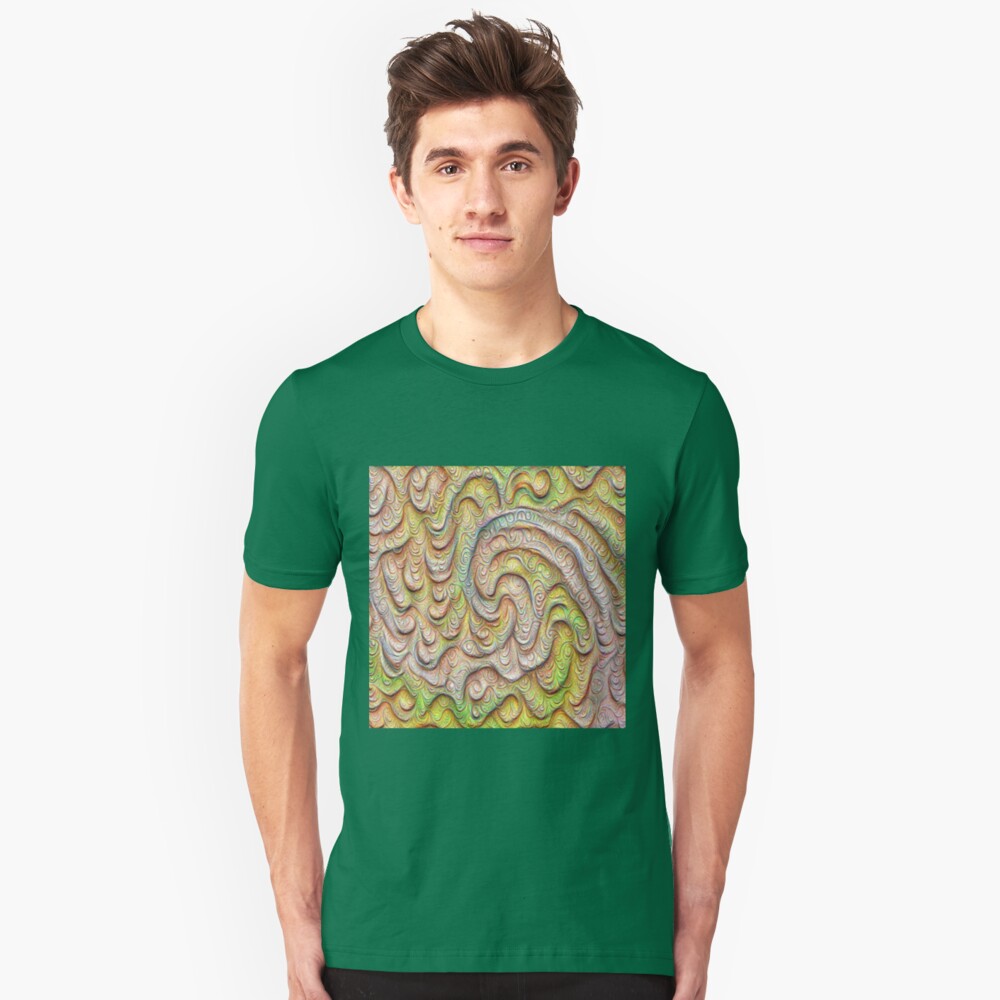 Frozen spring wave #DeepDream #Art | Sasalusais pavasara vilnis Slim Fit T-Shirt