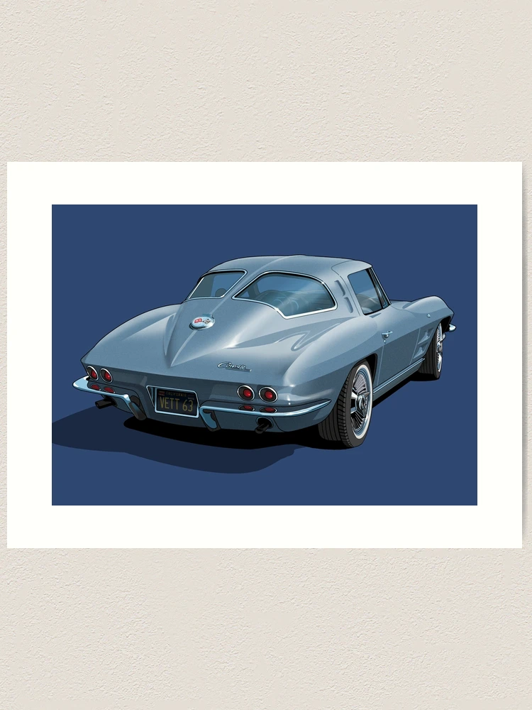 1963 Corvette Sting outlet Ray Split Window vintage automotive car art travel poster print