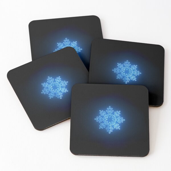 Item preview, Neon Blue Snowflake Winter Pattern designed and sold by Cyra26.