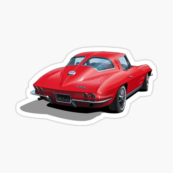Item preview, 1963 Corvette in red designed and sold by candc-retro.