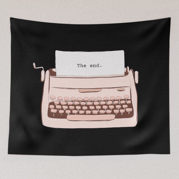 Item preview, The End Typewriter Great Writer Writing Design Novel Novelist designed and sold by Nathalie Aynié.