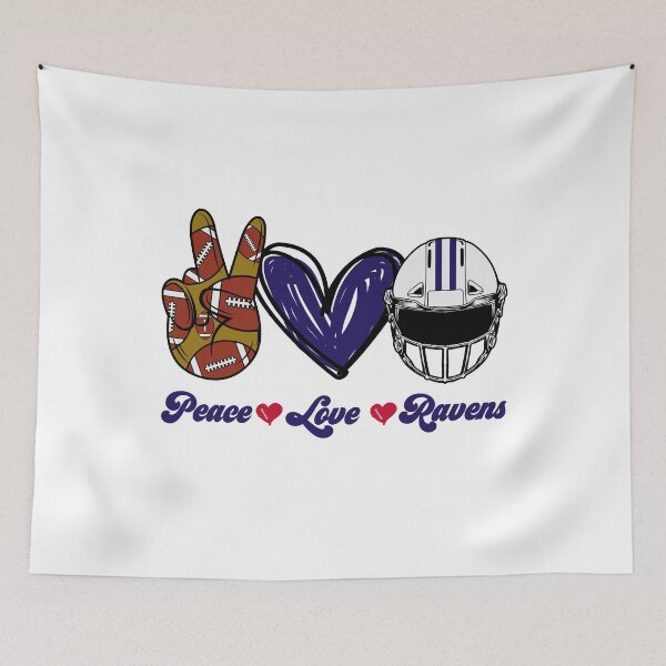 Item preview, Peace Love Ravens - Football Team designed and sold by TheBabySitters.