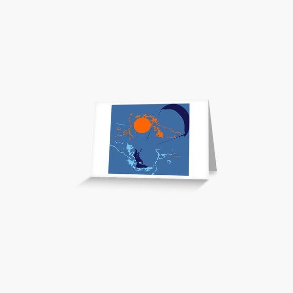Kite Surfing Greeting Card